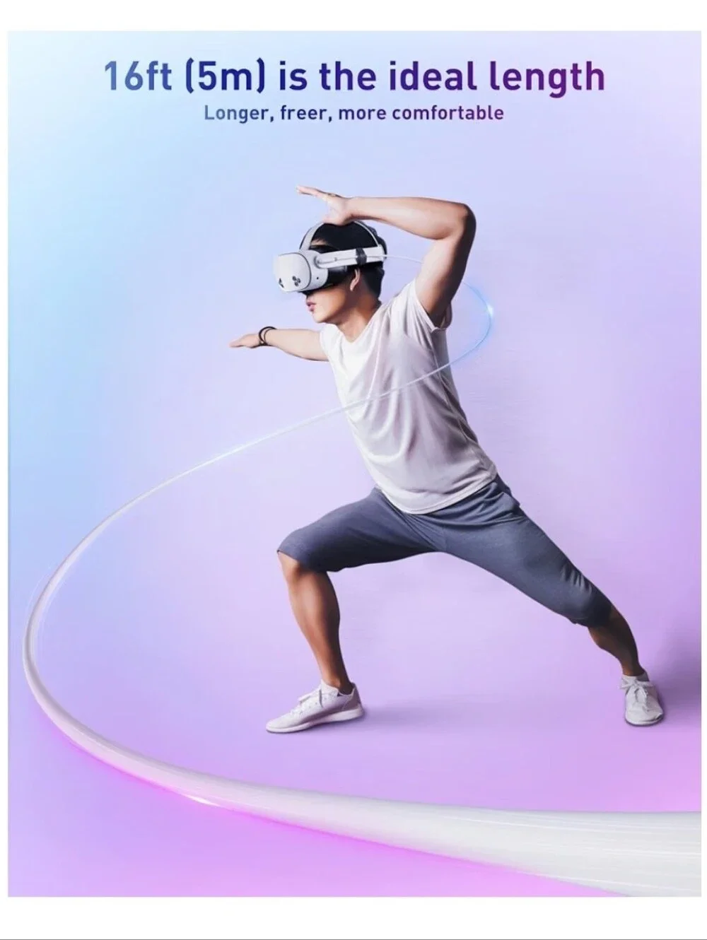 VR Charging Link Cable 16FT (Next-Gen Chip) Compatible with Meta Quest 3S/Quest